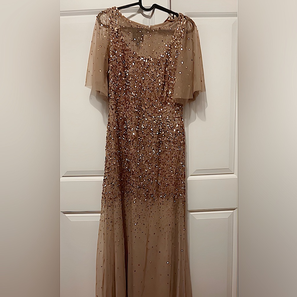 Gold sequin dress